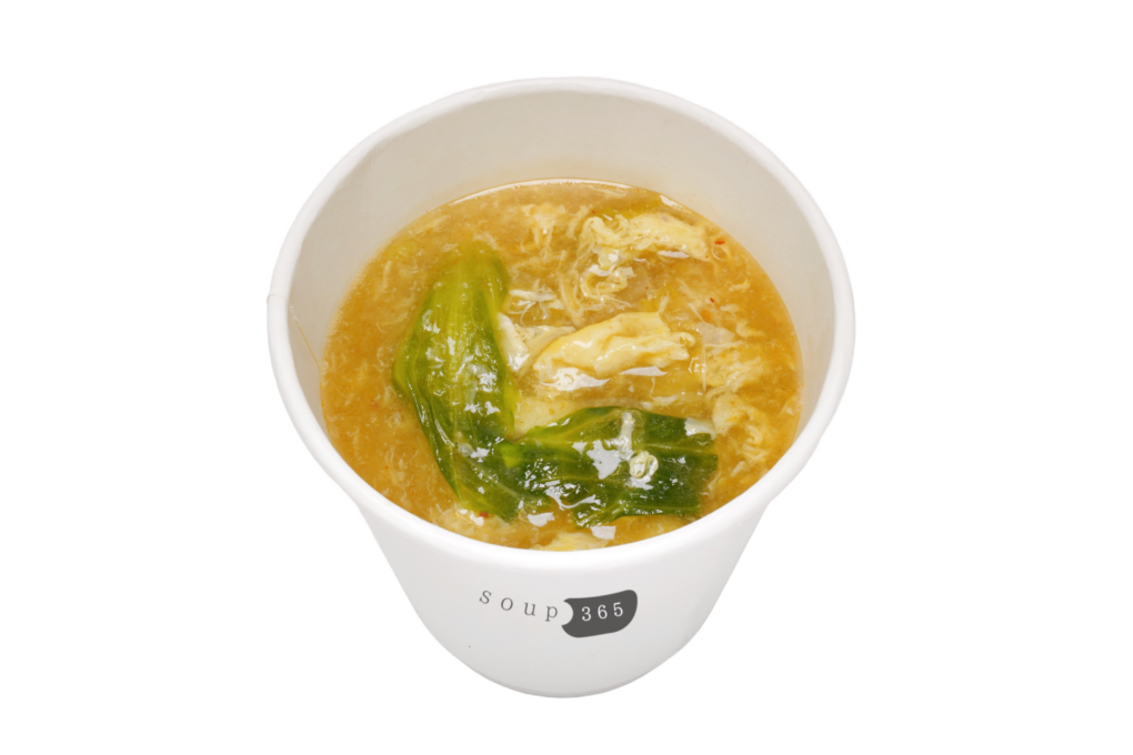 ピリ辛キムチたまごスープ