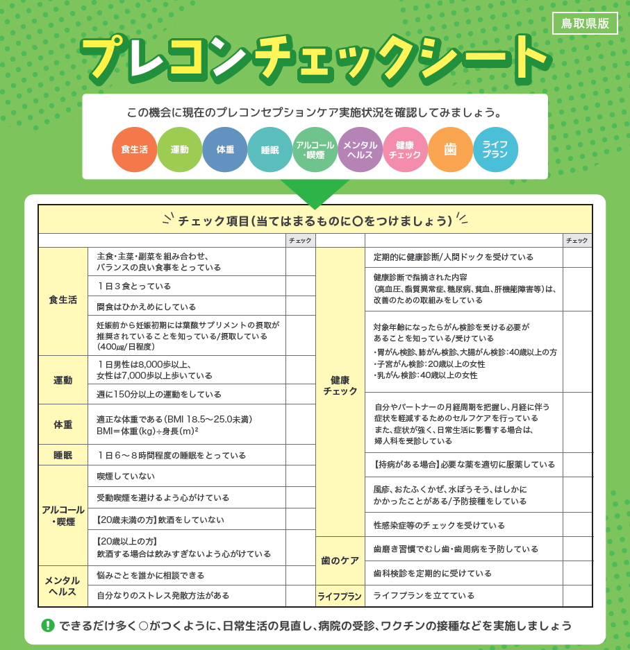 プレコンチェックシート